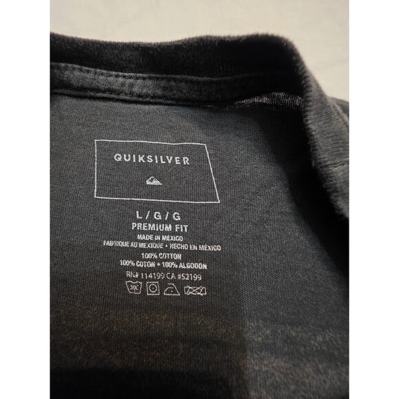 Quicksilver Men's Size Large Black Short Sleeve T-Shirt - Picture 3 of 5